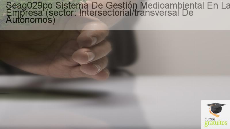 Cursos Para Autonomos Sistema De Gestión Medioambiental En La Empresa (sector: Intersectorial/transversal De Autónomos) Seag029po cursos gratuitos