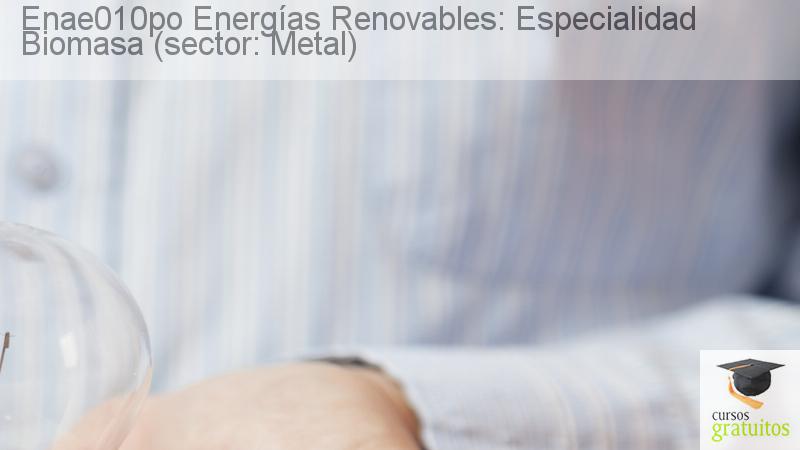 Cursos Para Trabajadores Energías Renovables: Especialidad Biomasa (sector: Metal) Enae010po cursos gratuitos